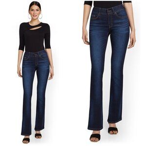 New York & Co Petite Mya Curvy Sculpting Bootcut Jeans, Blue, 14 P